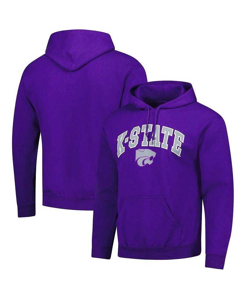 Fanatics Unlabeled Men's Purple Kansas State Wildcats Logo Fleece Pullover Hoodie