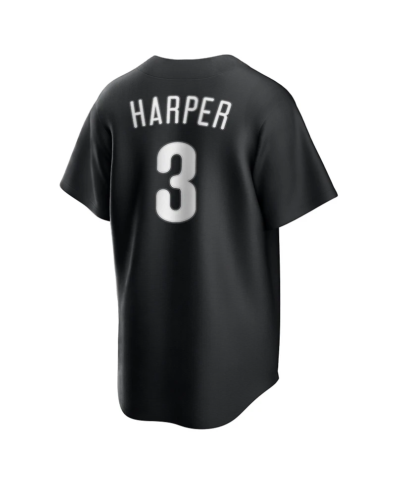 Nike Men's Bryce Harper Black Philadelphia Phillies Lights Out Replica Player Jersey