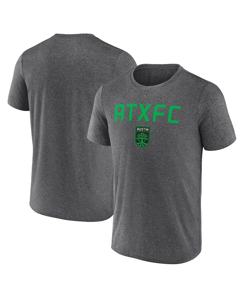 Fanatics Men's Heather Charcoal Austin Fc Drop Kick T-Shirt
