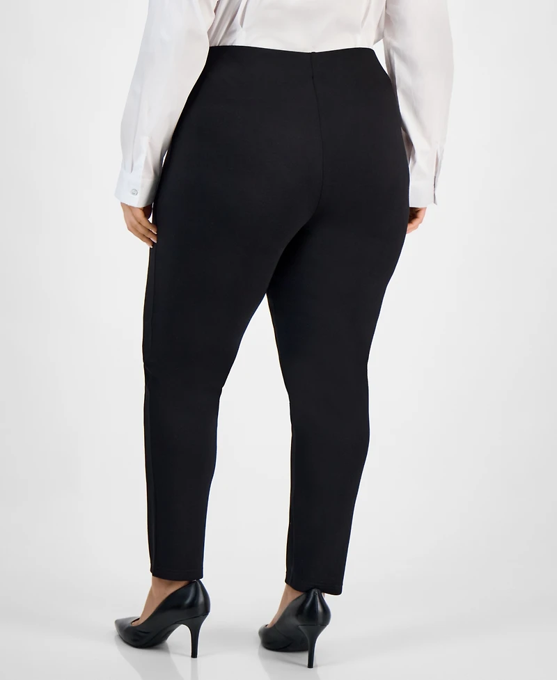 Bar Iii Trendy Plus High Rise Ponte Leggings, Macy's Exclusive