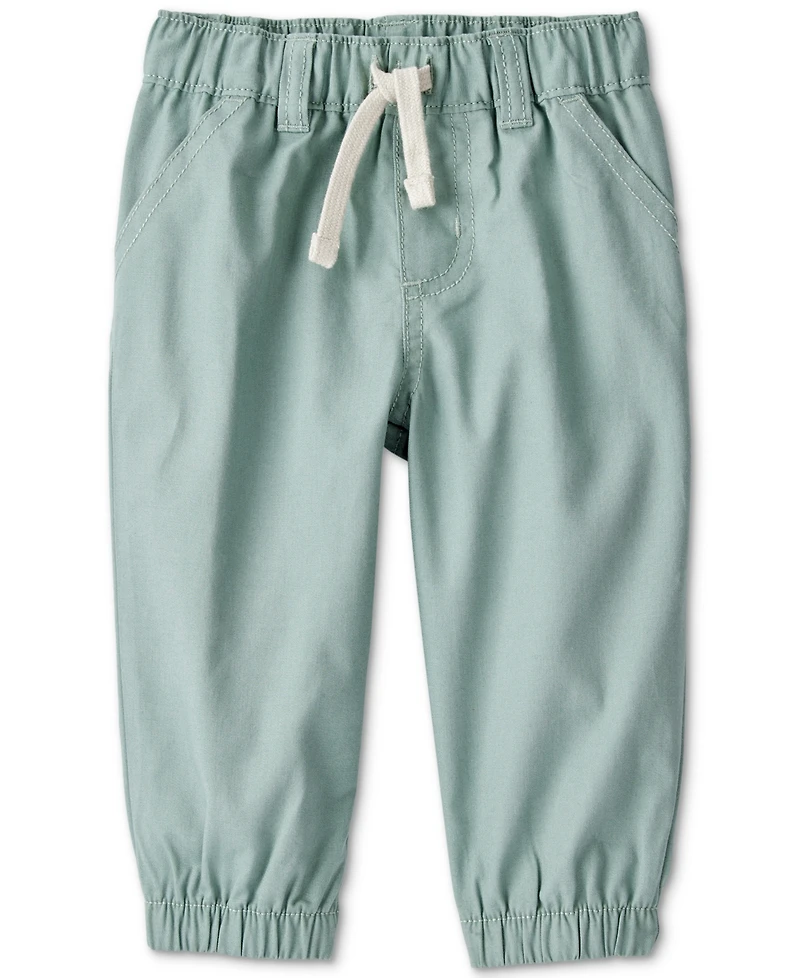 Carter's Baby Boys Cotton Hooded Plaid Long-Sleeve T-Shirt & Pants, 2 Piece Set