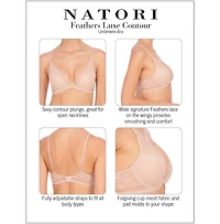 Natori Women's Feathers Luxe Plunge T-Shirt Underwire Bra