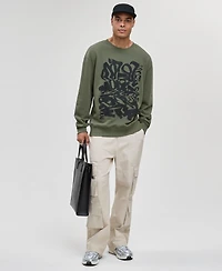 Mode of One Men's Relaxed-Fit Scribble Graphic Sweatshirt, Macy's Exclusive