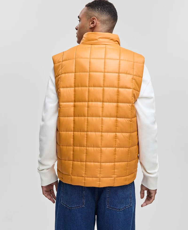 Mode of One Men's Relaxed-Fit Square-Quilted Vest, Macy's Exclusive