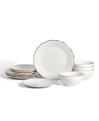 Christian Siriano Zinnia 12 Pc. Dinnerware Set, Service for 4