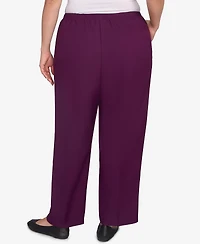 Alfred Dunner Plus Classic Poly Accord Medium Length Pants