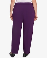 Alfred Dunner Plus Classic Allure Fitted Stretch Short Length Pants