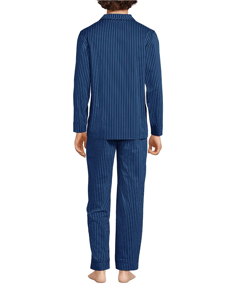 Lands' End Men's Long Sleeve Temperature Regulating Woven Sleep Set