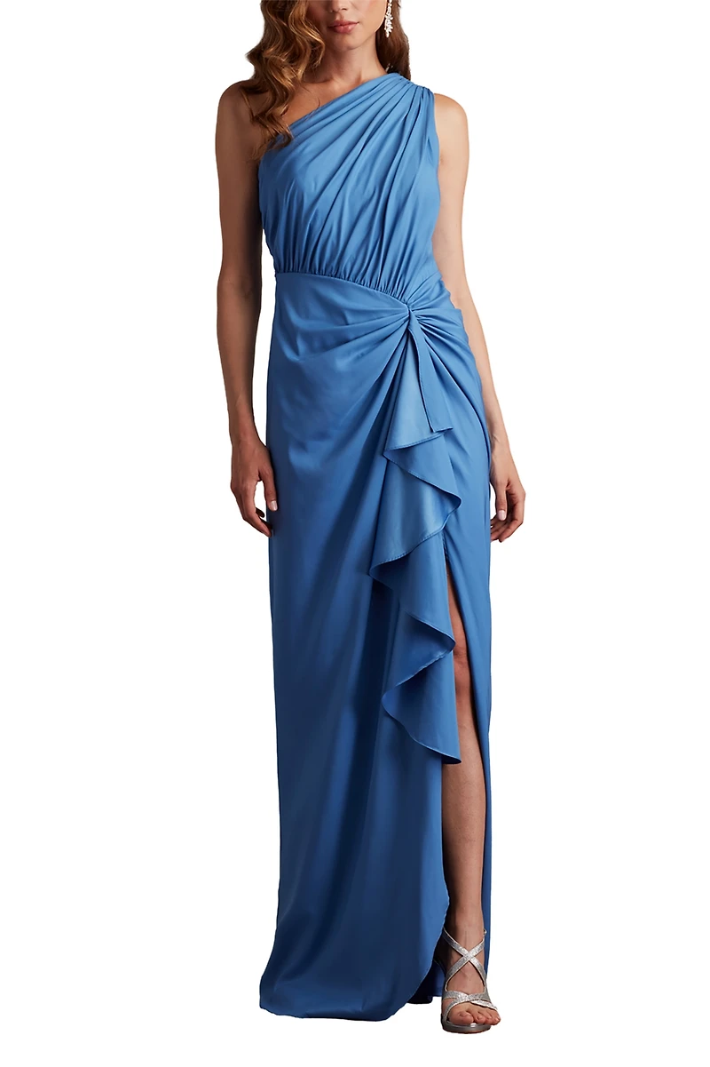 Tadashi Shoji Women's Lena Waterfall Drape Gown