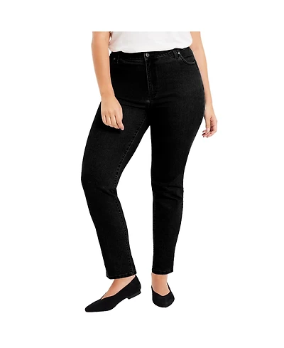 June + Vie Women's Curvie Fit Straight-Leg Jeans