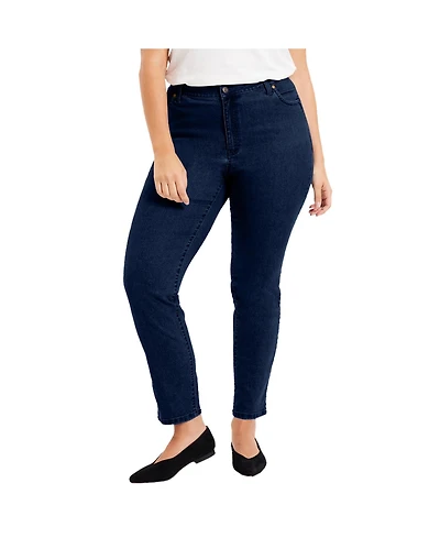 June + Vie Women's Curvie Fit Straight-Leg Jeans