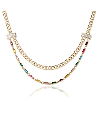 BCBGeneration Double Layer Multicolor Necklace