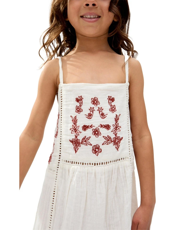 Raffya Kids Eina Ladder Insert Embroidered Dress