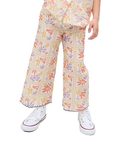 Raffya Kids Gilly Scallop Edge Matisse Print Trouser