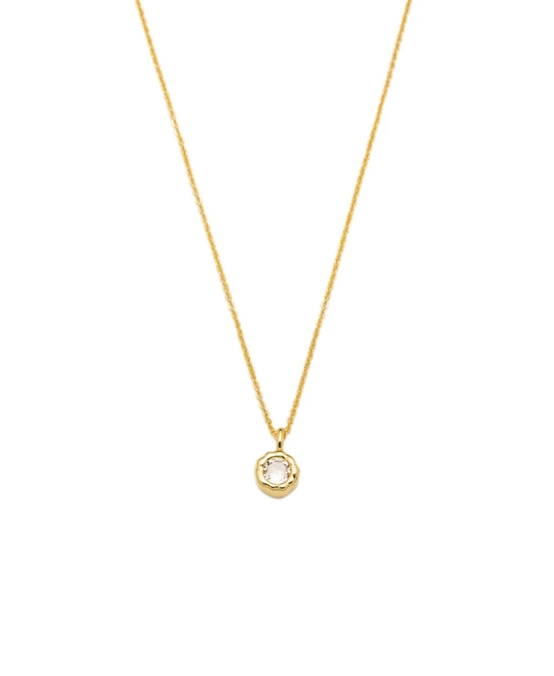 Classicharms Skyler Molten Solitaire Cubic Zirconia Pendant Necklace