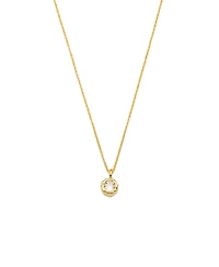 Classicharms Skyler Molten Solitaire Cubic Zirconia Pendant Necklace