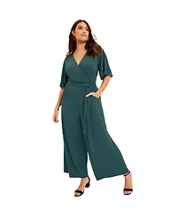 June + Vie Women's Wide-Leg Jumpsuit