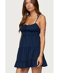 Edikted Women's Sontana Ruched Tiered Mini Dress