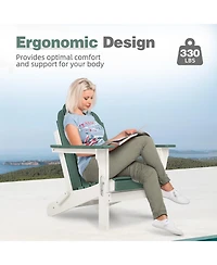 Aoodor Outdoor Folding Adirondack Chair