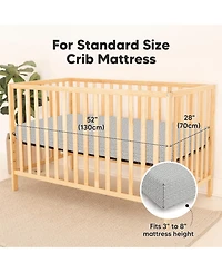 KeaBabies Waterproof Crib Sheets for Boys, Girls, 2pk Baby Fitted Crib Sheet, Waterproof Crib Mattress Protector Sheets
