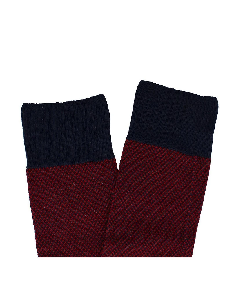 Trafalgar Men's Clayton Birdseye Over The Calf Mercerized Cotton Socks (1Pair)