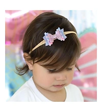 Sweet Wink Baby Girl's Sparkling Mermaid Bow Baby Headband