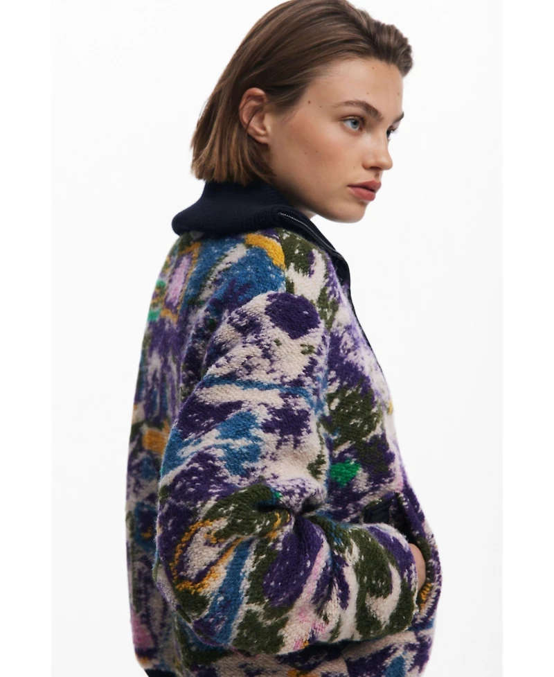 Desigual Women's Heathered bomber jacket