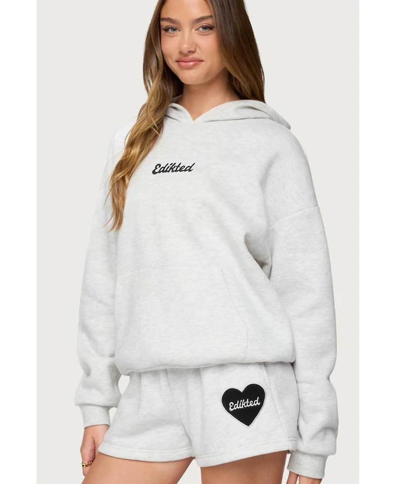 Edikted Womens Big Love Hoodie