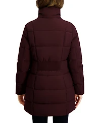 Nautica Women's Faux-Fur-Trim Hooded Puffer Coat