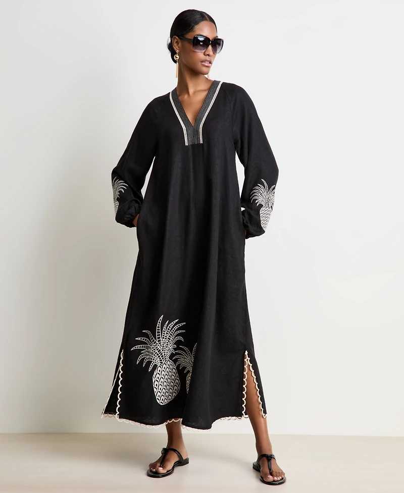 Women's Pineapple-Embroidered Shift Dress, Macy's Exclusive - On 34th | Alix Friedberg Capsule Collection