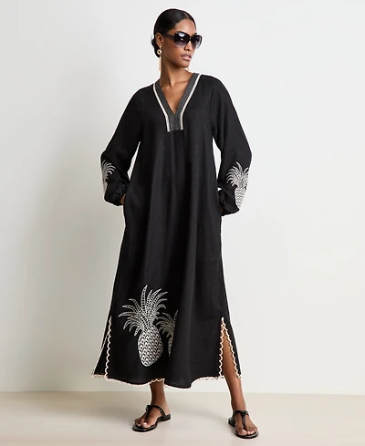 Women's Pineapple-Embroidered Shift Dress, Macy's Exclusive - On 34th | Alix Friedberg Capsule Collection