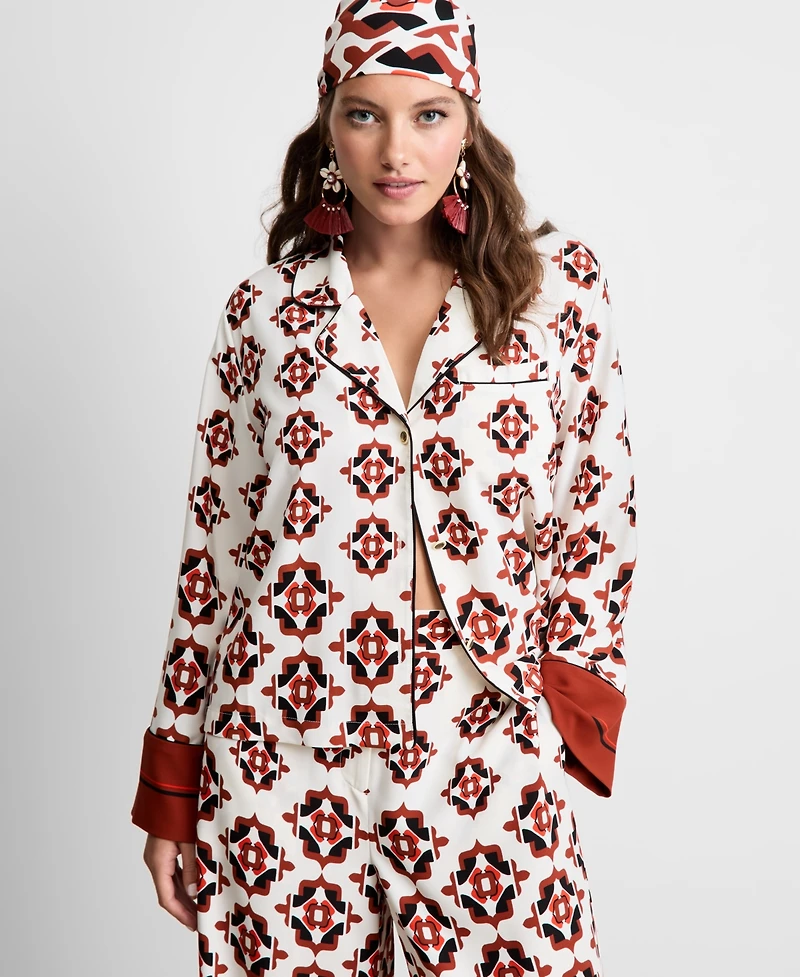 Women's Medallion-Print Shirt, Macy's Exclusive - On 34th | Alix Friedberg Capsule Collection