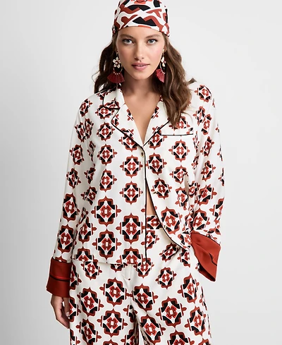 Women's Medallion-Print Shirt, Macy's Exclusive - On 34th | Alix Friedberg Capsule Collection