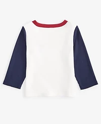 First Impressions Baby Boys Long-Sleeve Waffle Colorblocked T-Shirt