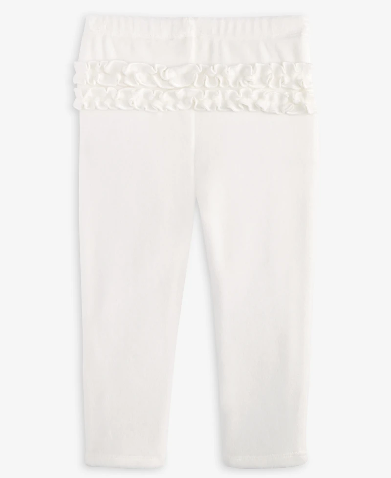 First Impressions Baby Girls Velour Ruffle-Back Leggings, Macy's Exclusive