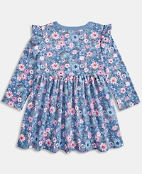 First Impressions Baby Girls Long Sleeve Floral Print Dress