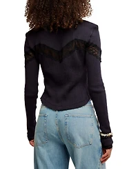 Free People Women's Lets Party Square-Neck Button-Front Top