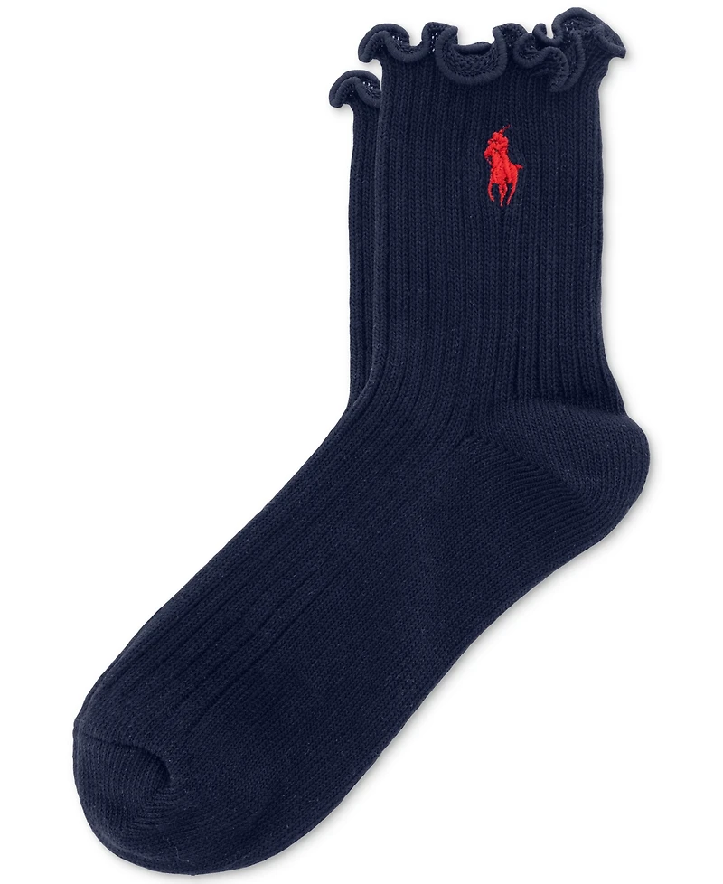 Polo Ralph Lauren Women's Lettuce Edge Anklet Socks 79132