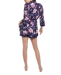 Linea Donatella Women's Jazlyn Knit 3Pcs Travel and Sleep Pajama Set