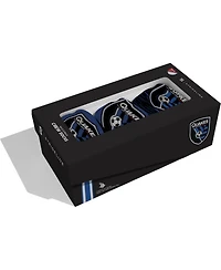 Strideline Men's San Jose Earthquakes Premium 3-Pack Knit Crew Socks Set
