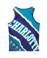 Mitchell & Ness Men's Purple Charlotte Hornets Jumbotron 2.0 Sublimated Tank Top