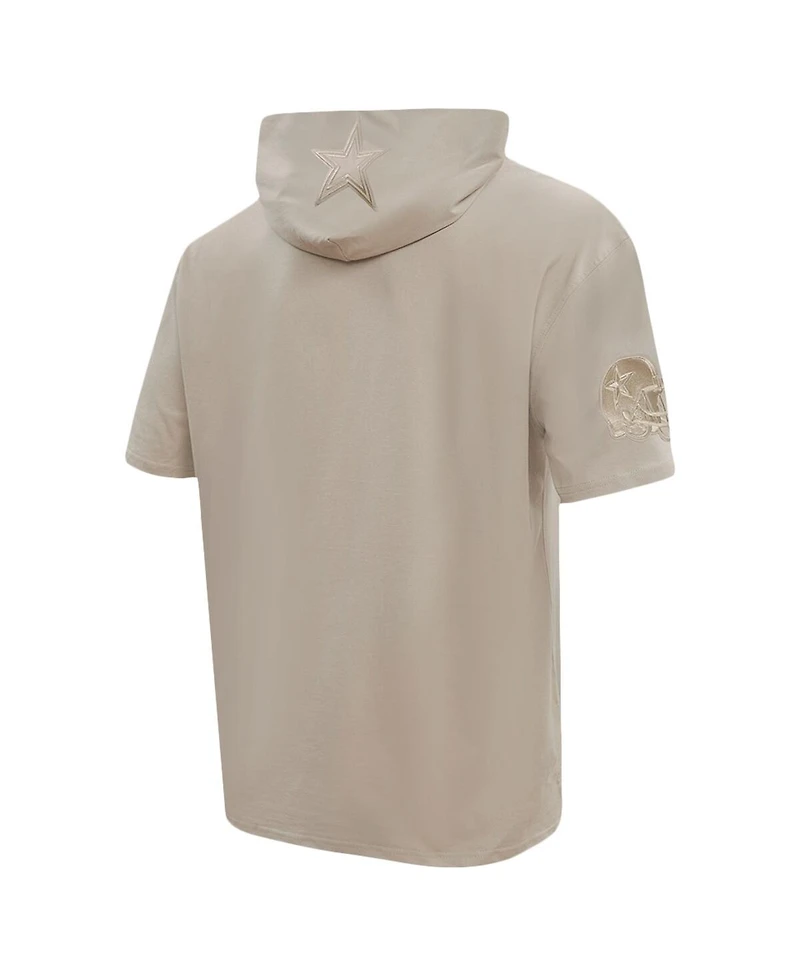 Pro Standard Men's Tan Dallas Cowboys Neutrals Capsule Short Sleeve Pullover Hoodie