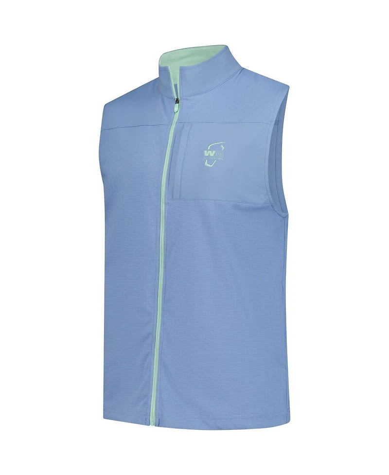 FootJoy Men's Blue Wm Phoenix Open Ottoman Knit Full-Zip Vest