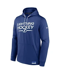 Fanatics Men's Blue Tampa Bay Lightning Authentic Pro Fleece Pullover Hoodie