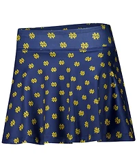 ZooZatz Women's Navy Notre Dame Fighting Irish Allover Print Flowy Skort