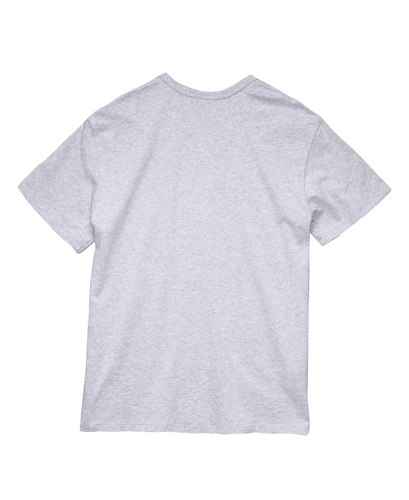 Mitchell & Ness Men's Heather Gray New York Knicks Hardwood Classics Logo T-Shirt