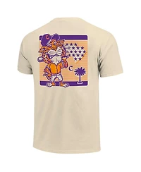 Image One Men's Cream Clemson Tigers Palmetto C Baseball T-Shirt