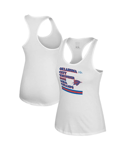 Stadium Essentials Women's White Oklahoma City Thunder 2025 Nba Finals Champions Oasis Racerback Tank Top