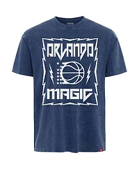 Sportiqe Men's and Women's Blue Orlando Magic Rock Roll Collection Angus Premium Mineral Wash T-Shirt