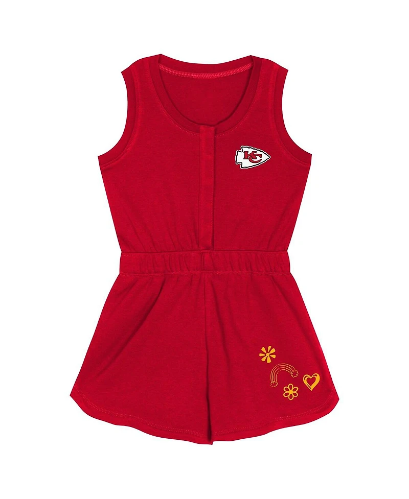 Outerstuff Girls Toddler Red Kansas City Chiefs Super Girl Romper